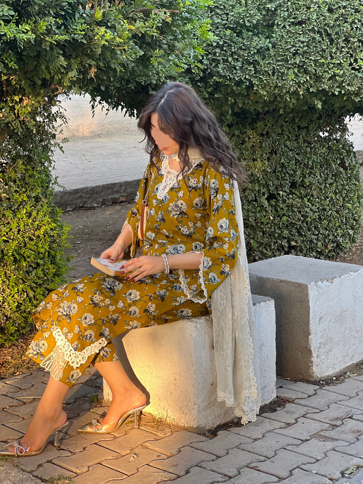 Autumn bloom, Two piece, Khaddar dress