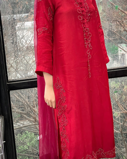Ruby 3 Piece tussle silk Dress