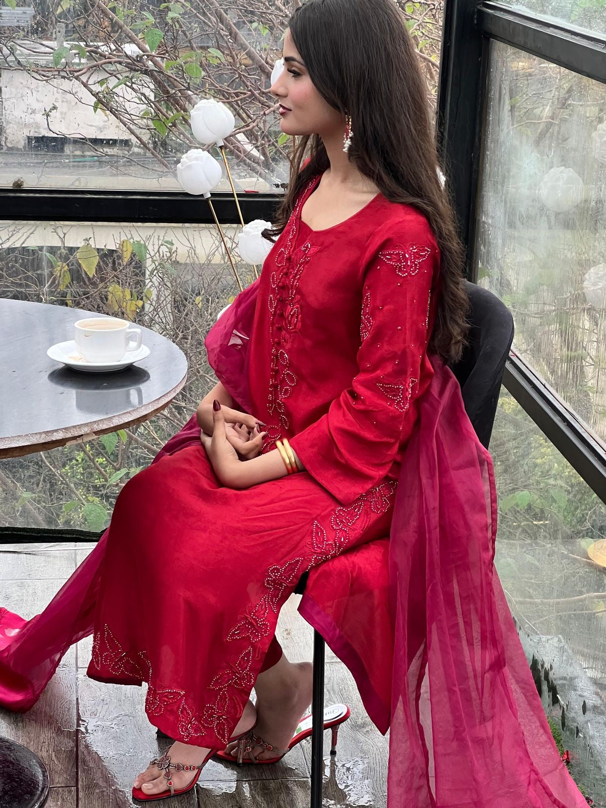 Ruby 3 Piece tussle silk Dress