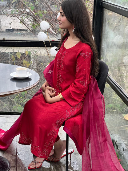Ruby 3 Piece tussle silk Dress