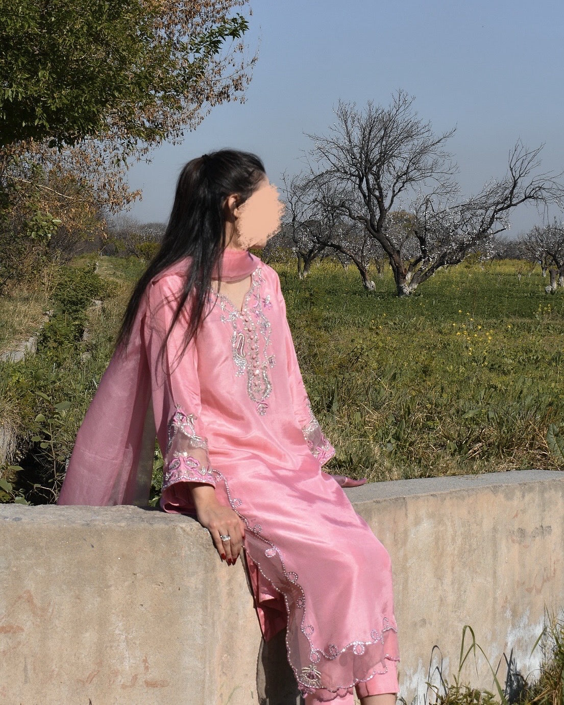 Lima 3 Piece pure tussle silk Dress