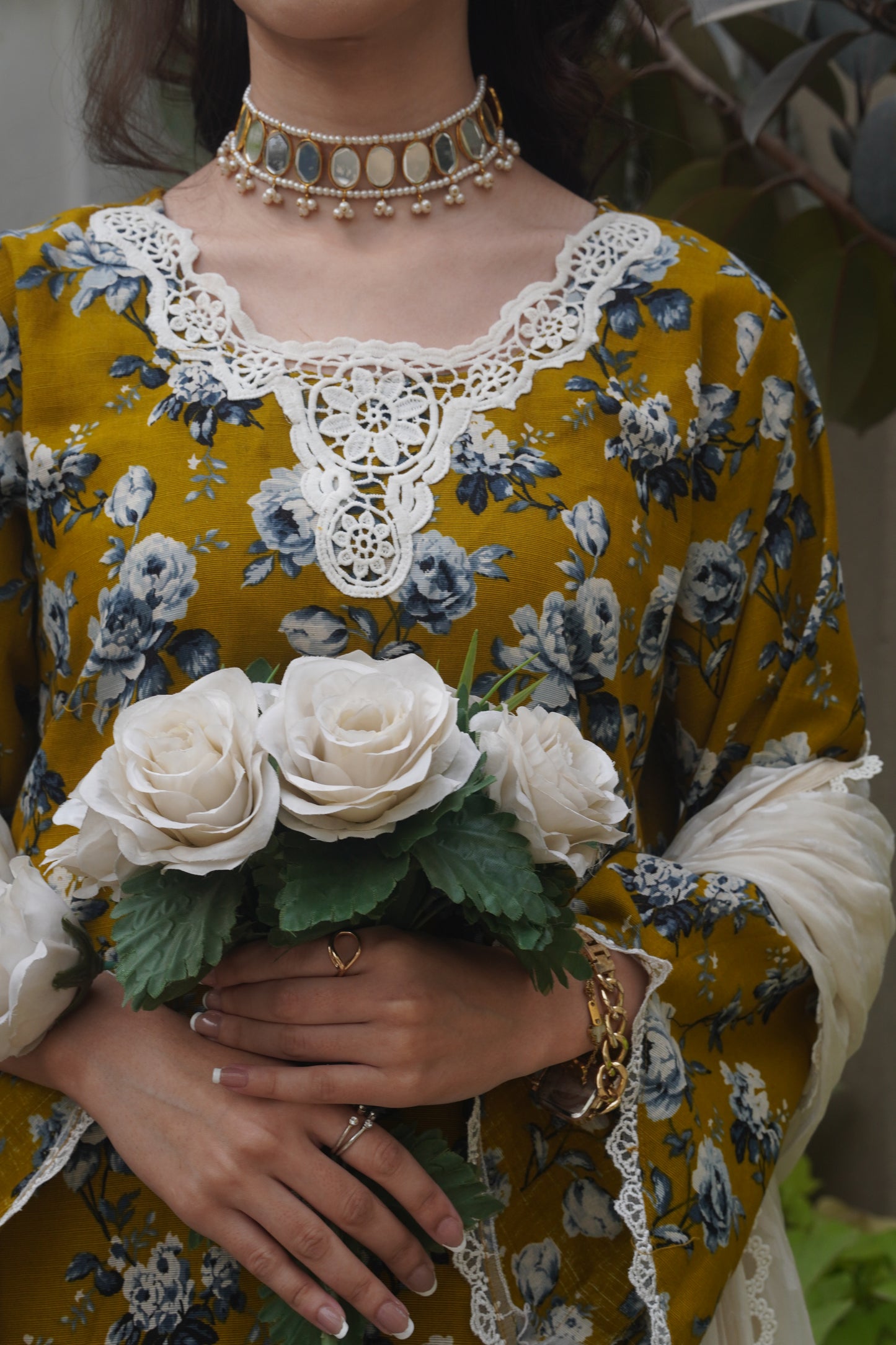 Autumn bloom, Two piece, Khaddar dress
