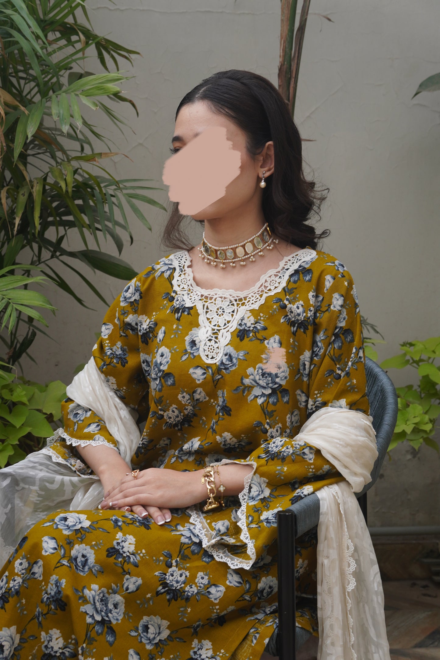Autumn bloom, Two piece, Khaddar dress