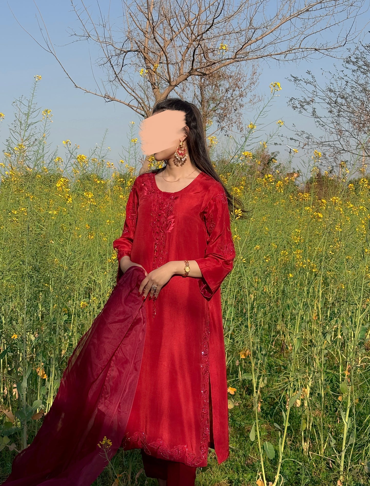 Ruby 3 Piece tussle silk Dress