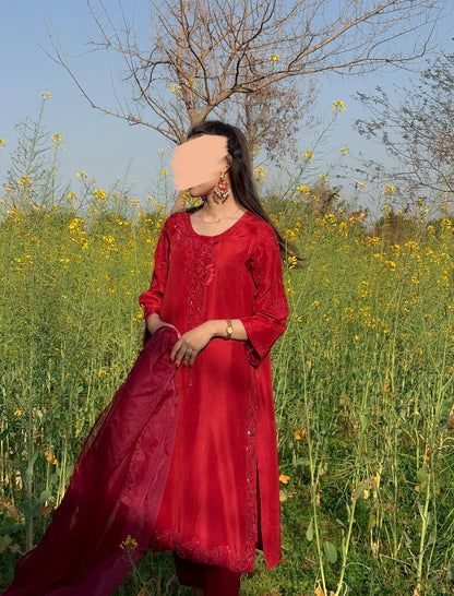 Ruby 3 Piece tussle silk Dress