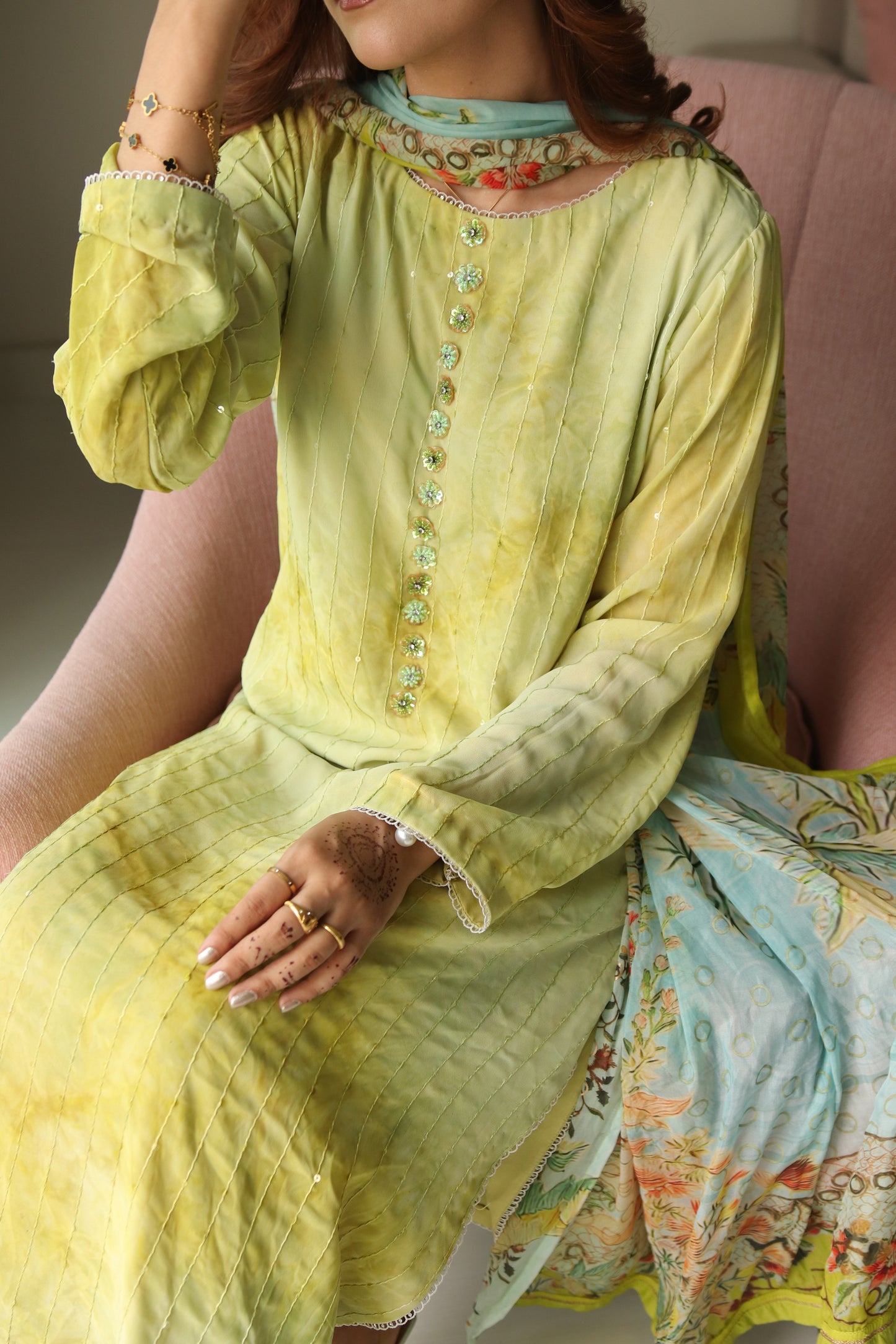 CITRON 2-piece georgette dress