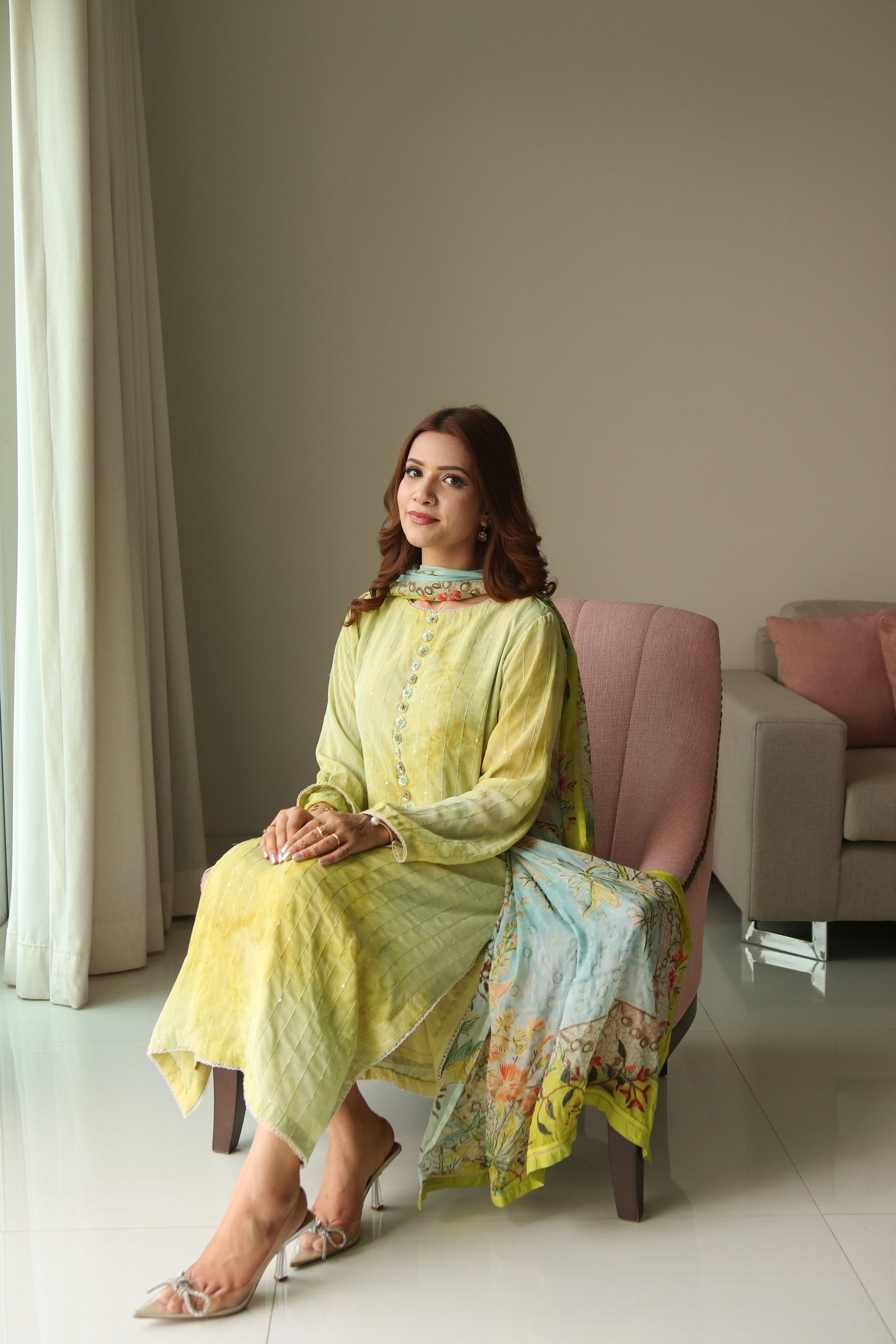 CITRON 2-piece georgette dress
